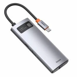 Bild av Baseus USB C 6 i 1 hubb, 3xUSB 3.0, HDMI, 100W PD och nätverk