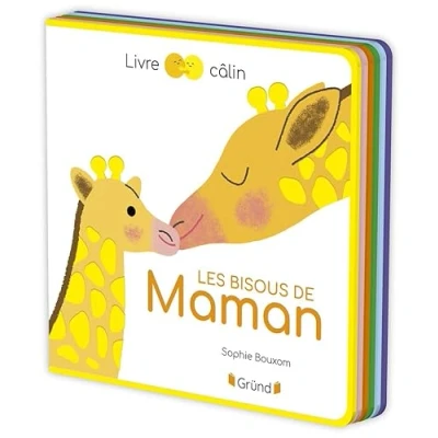Bild av Les bisous de Maman Livre tout carton avec la feutrine colorée à toucher À partir 6 mois: câlin