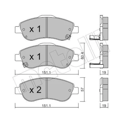 Bild av Bromsbeläggsats, Framaxel, honda cr v iii, iv, 45022 SWW G00, G01, G02, T1E G00