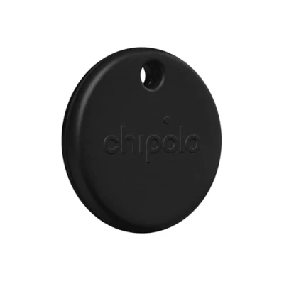 Bild av Chipolo POP Spårningstagg färgglad, kompatibel, högljudd Bluetooth spårare med ring din telefon och utom räckvidd varning, fungerar Apple Find My eller Googles Hitta min enhet Svart