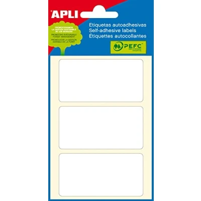 Bild av Apli 24 x 67 mm minietikett vit (paket med 18)