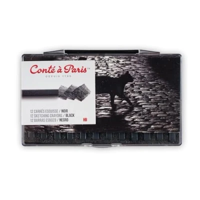 Bild av Black B Sketch Carre Crayon Cap In Plastic Box