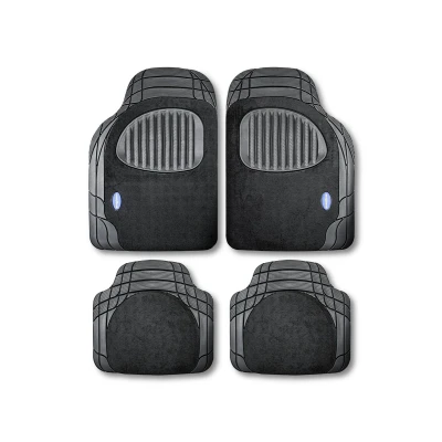 Bild av Goodyear GOD9024 Set med golvmatta PVC (Polyvinylklorid), Gummi vävinlägg fram och bak svart Universell passform
