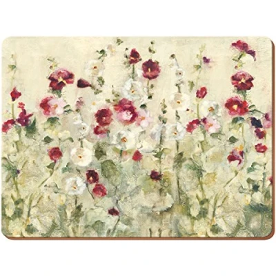 Bild av Kreativa toppar 5176709 Wild Field Poppies premium 6 delars set med korkstöd bordstabletter av, trä, röd, medium, 300 x 228 5 mm (11 tum 9 tum)