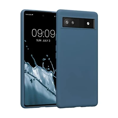 Bild av kwmobile TPU fodral kompatibelt med Google Pixel 6a, mjukt, smalt, smidigt, flexibelt skyddande telefonfodral, blågrön, matt