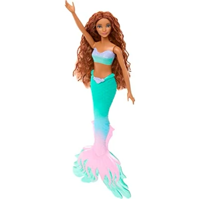 Bild av Mattel Disney Den lilla sjöjungfrun Ariel sjungande docka och fantasi med karakteristisk sjöjungfrusvans, samlarleksak, från 2 år, HNK77
