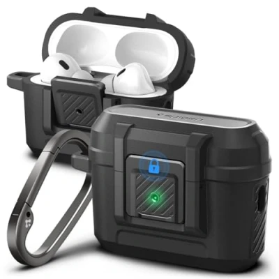 Bild av Spigen Lock Fit Case Kompatibel med AirPods Pro 2nd Gen (2023/2022) Matte Svart