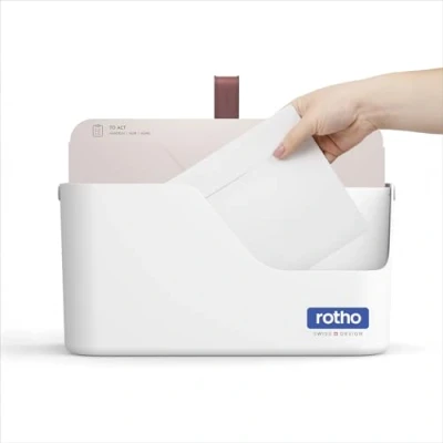 Bild av Rotho MyPaper Inbox dokumentorganisatör MY PAPER Plus, plast (PP) BPA fri, vit, (36,4 x 16,8 32,5 cm)