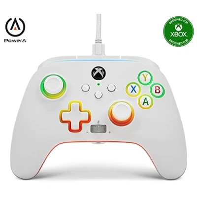 Bild av PowerA Förbättrad trådbunden styrenhet för Xbox Series XS Spectra Infinity vit (Amazon Exclusive)