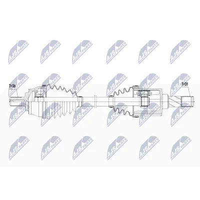 Bild av NTY NPW VV 109 Arbre de transmission Essieu avant gauche 586 boîte vitesses manuelle VOLVO: V40 3/5 portes