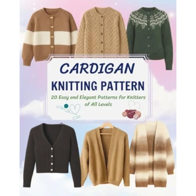 Bild av Cardigan Knitting Pattern: 20 Easy and Elegant Patterns for Knitters of All Levels