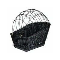 Bild av Trixie Bicycle basket with lattice for rack willow/metal 35 x 49 55 cm black