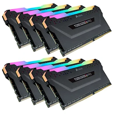 Bild av Corsair Vengeance RGB PRO DDR4 3200 256GB CL16 Octa Channel (8 pcs) Intel XMP Svart med