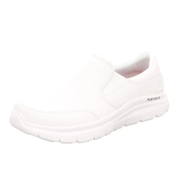 Bild av Skechers Flex Advantage Sr Bronwood herr Slip On träningsskor,Vitt läder, 47.5 EU