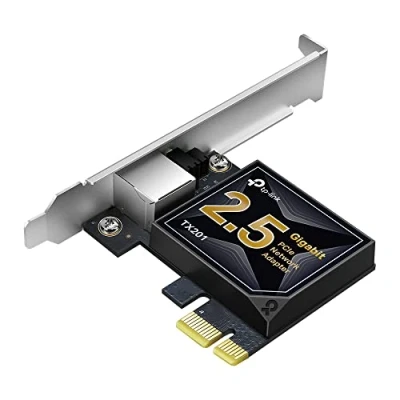 Bild av TP Link 2.5 Gigabit PCIe nätverksadapter TX201, stöder Windows 11/10/8.1/8/7, Servers 2019/2016/2012 R2 och Linux, inklusive en CAT6A Ethernet kabel