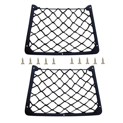 Bild av BuxiuGK 2 st nätväska för bil sits 31x21cm,Universal Storage Net med plast bilram och 10 skruvar bagage,Husvagn,Båtar,Hem