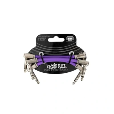 Bild av Ernie Ball Flex Patch kabel 3 tum lila pack