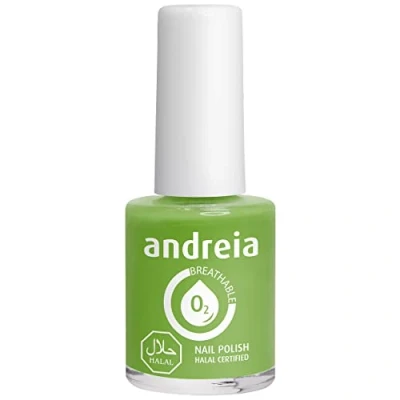 Bild av Andreia Halal Nagellack som andas Vattengenomsläppligt Veganskt och Plågeri fri Färg B10 Grön 10.5 ml