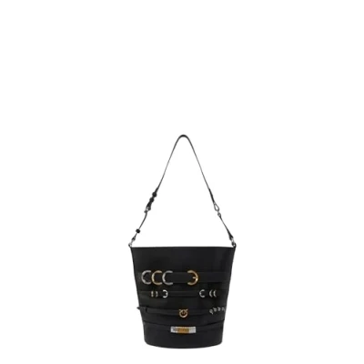 Bild av Pinko Belts Bucket Handväska, Storlek: One Size, Limousine black