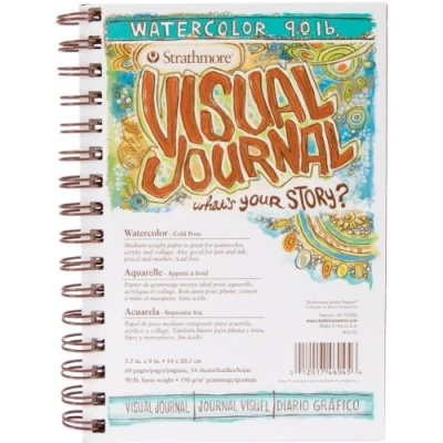 Bild av Strathmore Visual Journal akvarell 14 x 20 cm, 34 ark, 5,5 8 cm