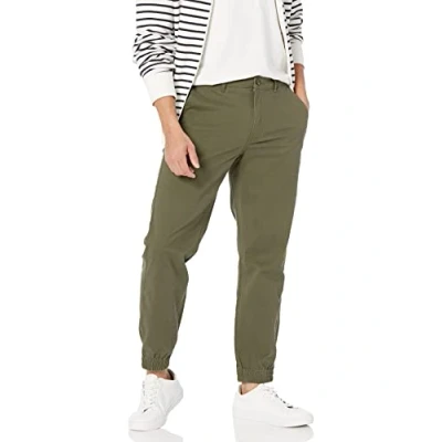 Bild av Amazon Essentials mäns Slim Fit Chino joggingbyxor, olivfärgad, Small
