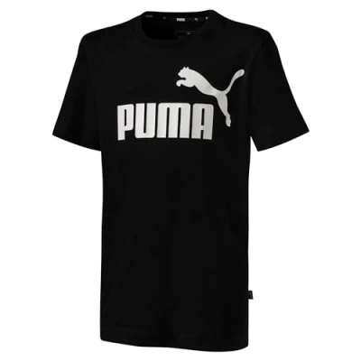 Bild av PUMA pojkar T shirt Ess Logo Tee B, Bomull svart, 128 (Tillverkarens Storlek: 8 År)