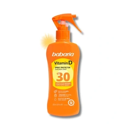 Bild av Babaria vitamin D Spf30 solspray Solkräm 30 kropp 200 ml Solskyddsmedel med för alla hudtyper