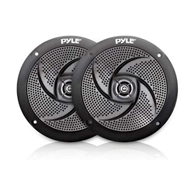 Bild av Pyle Marine Speakers 5.25 Inch Low Profile Slim Style Waterproof Wakeboard Tower and Weather Resistant Outdoor Audio Stereo Sound System with 180 Watt Power 1 Pair in White (PLMRS5B)