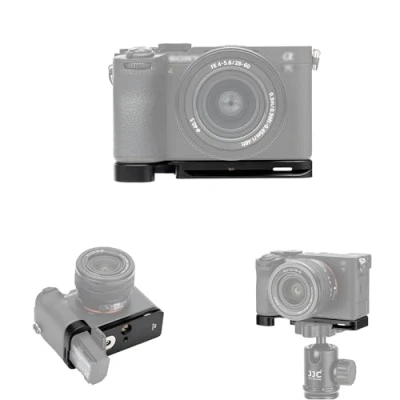 Bild av JJC A7CII kamerahandgrepp med dold AirTag förvaringsfack för SONY A7CR kamera, ersätter GP X2 greppförlängning, Alpha 7CII ILCE 7CM2 snabbfrigörande platta L fäste hållare