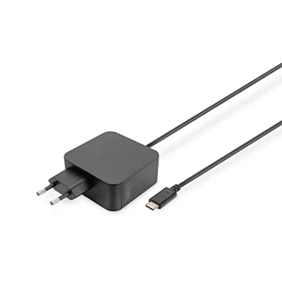 Bild av DIGITUS Laddare 65 W Med USB C laddningskabel Snabbladdare Power Delivery (PD 3.0) För MacBook Pro/Air, Lenovo, ThinkPad, HP, Dell, ASUS, Acer och mobila enheter Svart