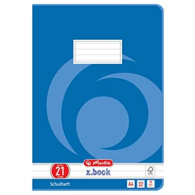 Bild av Herlitz 340216 häfte A4, 32 ark, linjering 21, FSC Mix, 5 stycken