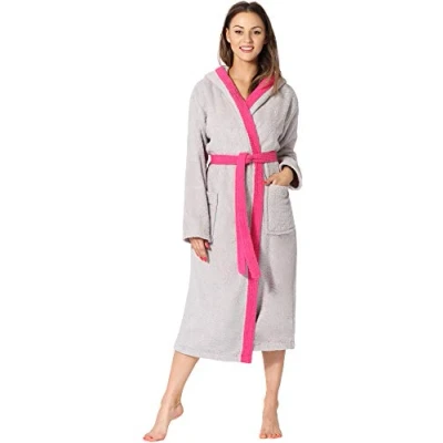 Bild av Ladeheid Dam Frotté Badrock av 100% Bomull LA40 191 (Grå 11/Rosa 25, XL)