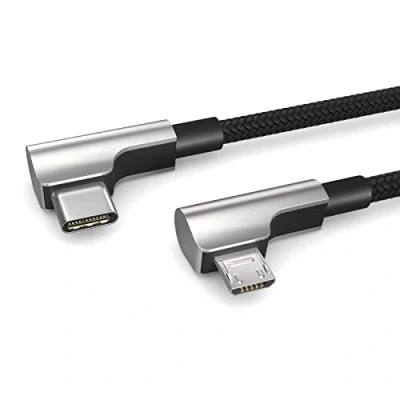 Bild av PAXO 0,15 m USB C till MICRO OTG kabel, laddar mikro enheter, vinkelkontakter, datakabel, laddkabel, 2.0