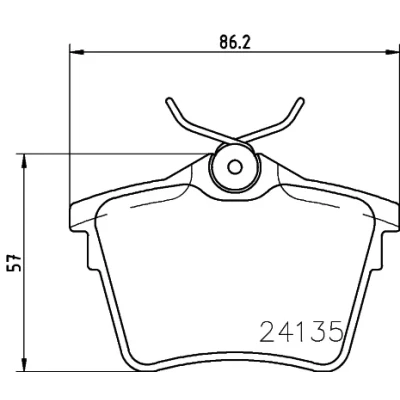 Bild av HELLA 8DB 355 011 501 Jeu de plaquettes frein non préparé pour indicateur d&#039;usure avec vis d&#039;étrier accessoires PEUGEOT: 407 SW