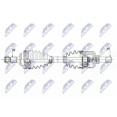 Bild av NTY NPW CT 075 Arbre de transmission Essieu avant gauche CITROËN: Berlingo / First I, I Van, Xsara 5 portes