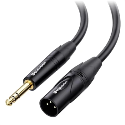 Bild av Cable Matters Kabelfrågor (1/4 tum 6,35 mm XLR till uttagkabel 1,8 m hane (uttag kabel, TRS kabel)
