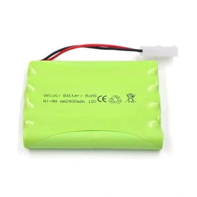 Bild av Gecoty® 12 V 2 400 mAh NiMH batteri, uppladdningsbart AA batteripaket med KET 2P kontakt, för fjärrkontroll, leksaker och elverktyg