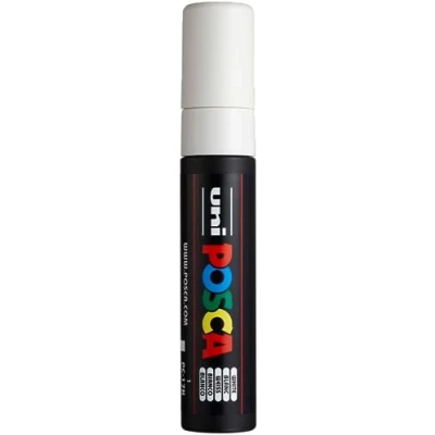 Bild av uni Ball POSCA PC 17K extra bred mejselspets markör vit