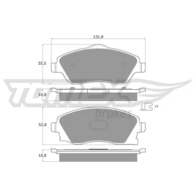 Bild av TOMEX brakes TX 12 19 Jeu de plaquettes frein Essieu avant avec indicateur d&#039;usure accessoires OPEL: Meriva A, Corsa C 3/5 portes