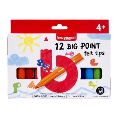 Bild av Bruynzeel Kids Big Point Felt tip Pens Set 12