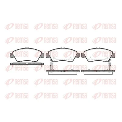 Bild av REMSA 0418.02 Jeu de plaquettes frein Essieu avant contact signal d&#039;usure inclus avec feuille collante accessoires HONDA: CIVIC 6 Hatchback