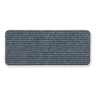 Bild av ASTRA dörrmatta inomhus grå smutsfångande matta halkfri 25 x 60 cm vattenavvisande Rib Line slitstark antistatisk