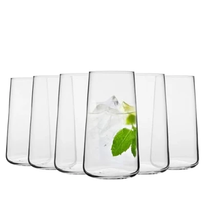 Bild av Krosno glas för vatten, juice och andra drycker Elegant design Uppsättning med 6 Kapacitet 600 ml Infinity kollektionen Perfekt hemmet, restaurangen festen Diskmaskinssäker