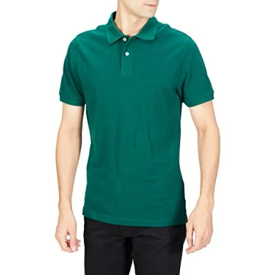 Bild av Amazon Essentials Men&#039;s Pikétröja i smal passform bomull, Militärgrön, S
