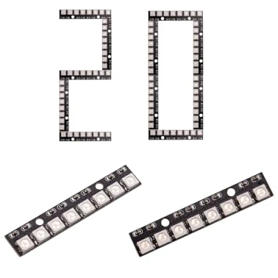Bild av GERUI 20 stycken 8 bitar WS2812 RGB LED CJMCU 5050 full färg modul inbyggd drivrutin 256 fullfärg förare färgljus utvecklingstavla kompatibel förArduino och förRaspberry