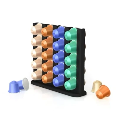 Bild av NewGround Designs Kapselhållare för Nespresso kapslar (40 kapslar) kapseldispenser, kapselstativ, hållare, kapselvägg