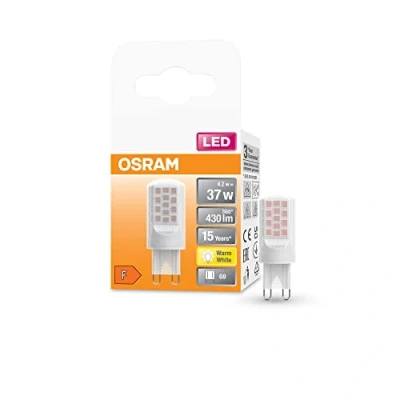 Bild av OSRAM Star PIN LED lampa, G9 bas, matt optik ,Varmt vitt (2700K), 430 Lumen, ersätter 37W belysningsmaterial icke dimbar, 1 Pack