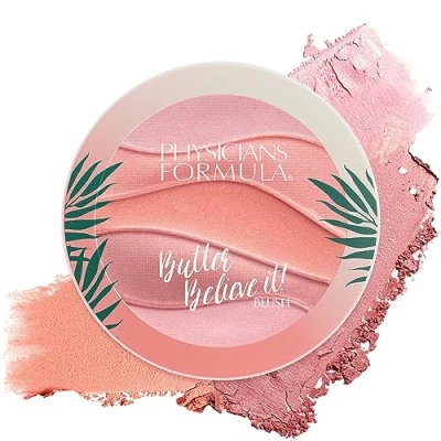Bild av Physicians Formula Butter Believe It! Blush, Flerfärgad Krämig Rouge med en Byggbar och Blandbar Berikad Murumurusmör för Omedelbar Lyster, i Nyansen Pink Sands