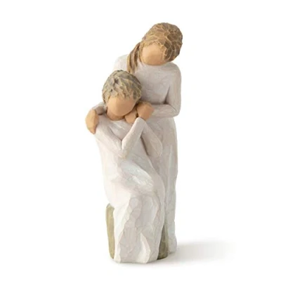 Bild av Willow Tree Loving My Mother, Here for You, as You&#039;ve Always Been me, uttrycker Caring Relationship Between Adult Daughter and Remembrance of one Much Loved, Sculpted Handmålad figur
