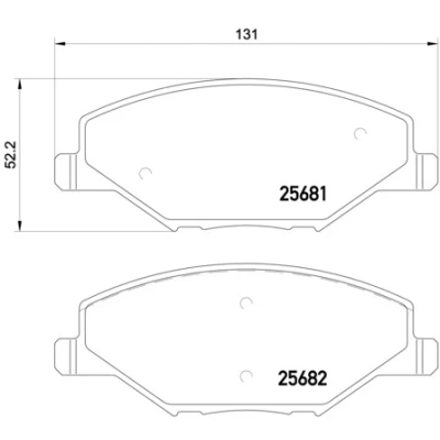 Bild av BREMBO P 85 121 Jeu de plaquettes frein contact signal d&#039;usure exclu avec vis d&#039;étrier accessoires SKODA: Fabia 2